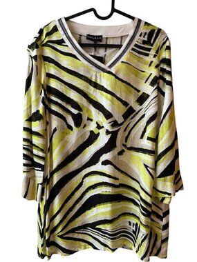 NWT Habella Abstract Print Blouse – US 12 – 100% Viscose – Danish Brand